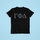 Gamma Phi Delta in Words Short Sleeve Shirt - Black